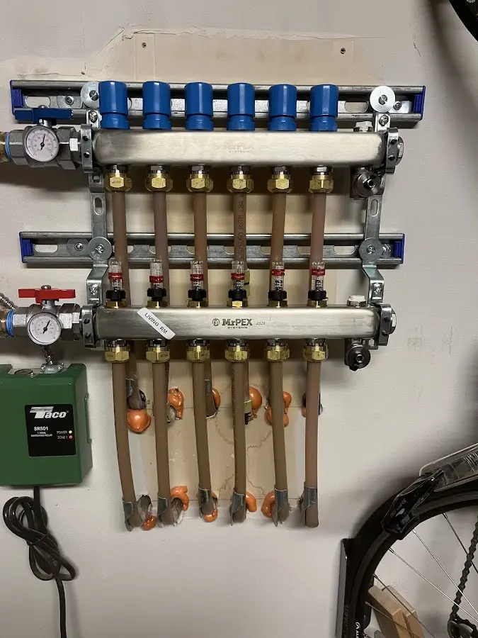 Plumber performing Gas Line Installation at a residential property in Carlsbad